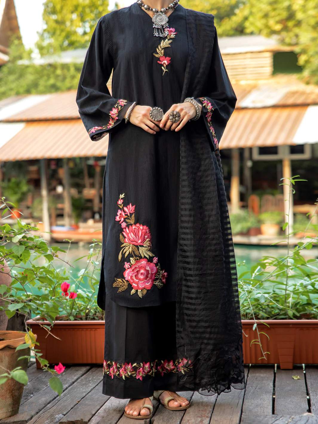 Black Dobby Tunic - ALP-LK-1828