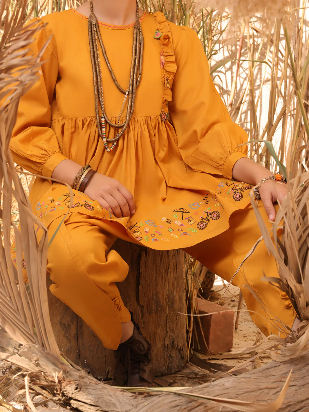 Yellow Dyed 2 Piece Stitched - ALT-2PS-LKS-1023 - Image 4