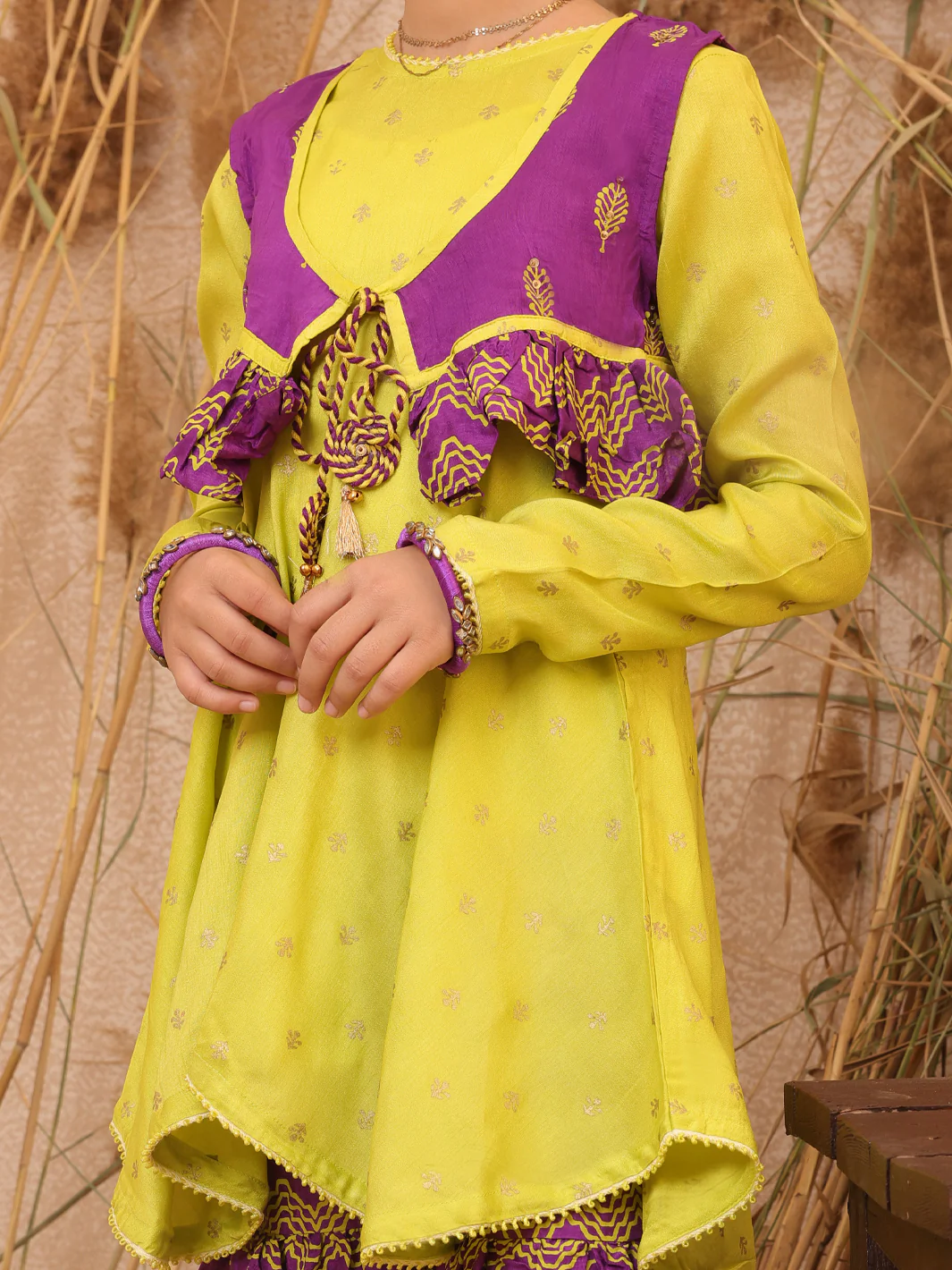 Green Raw Silk 2 Piece Stitched - ALT-2PS-LKS-1025 - Image 3