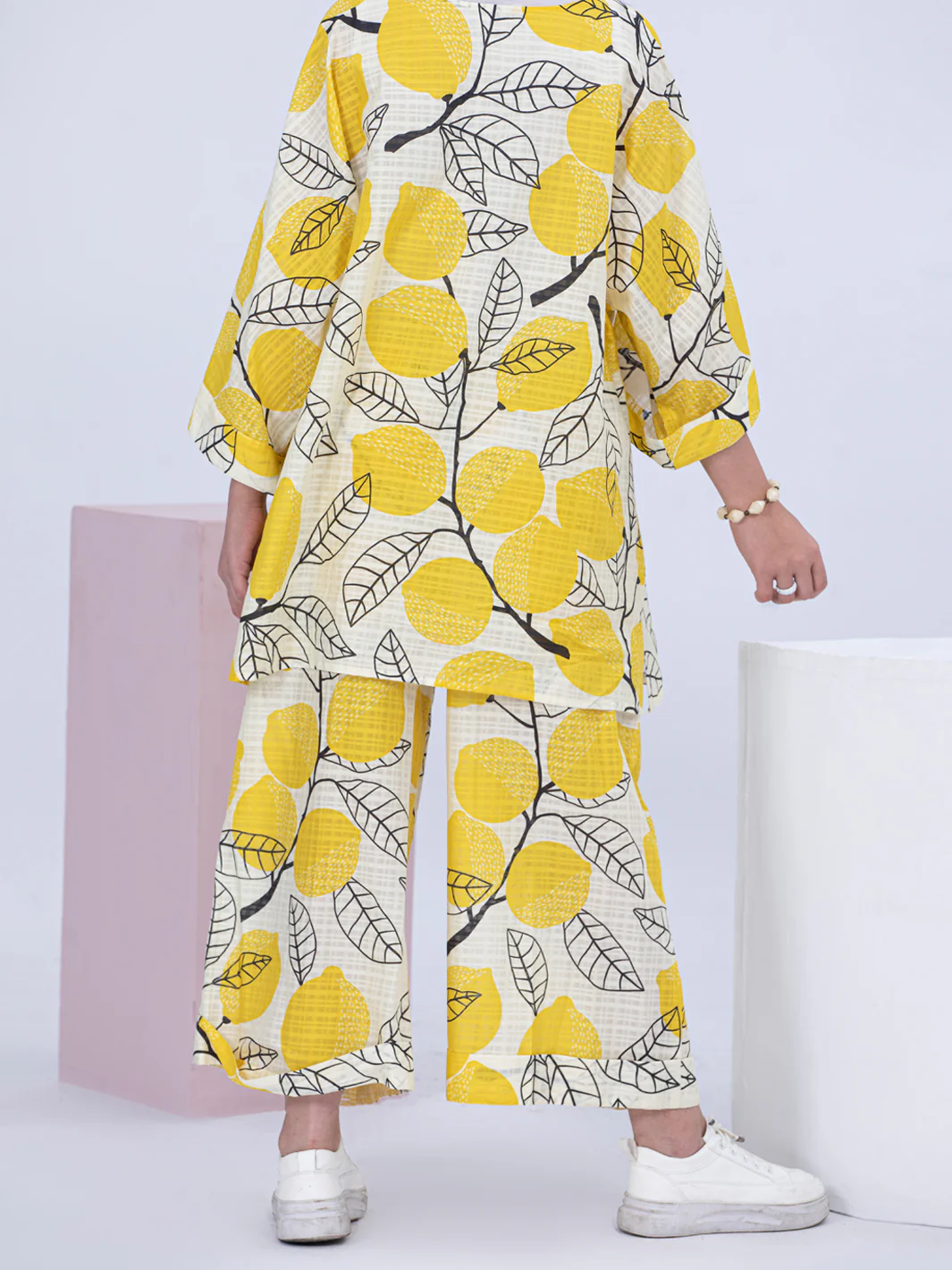 Yellow Dobby Cotton 2 Piece Stitched - ALT-2PS-LKS-1055 - Image 5