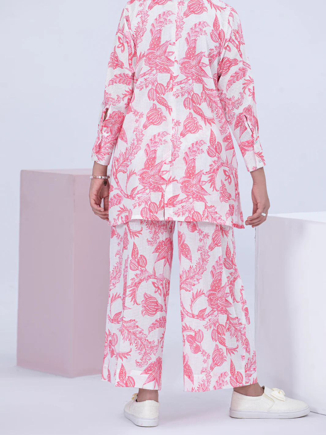 Light Pink Dobby Cotton 2 Piece Stitched - ALT-2PS-LKS-1057 - Image 2