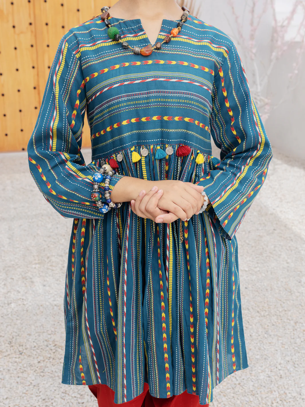 Teal Dobby 2 Piece Stitched - ALP-2PS-LKS-1079 - Image 3