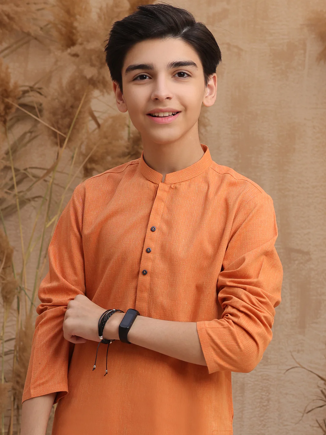 Orange Blended Boy Kurta - ALT-K-017 - Image 3