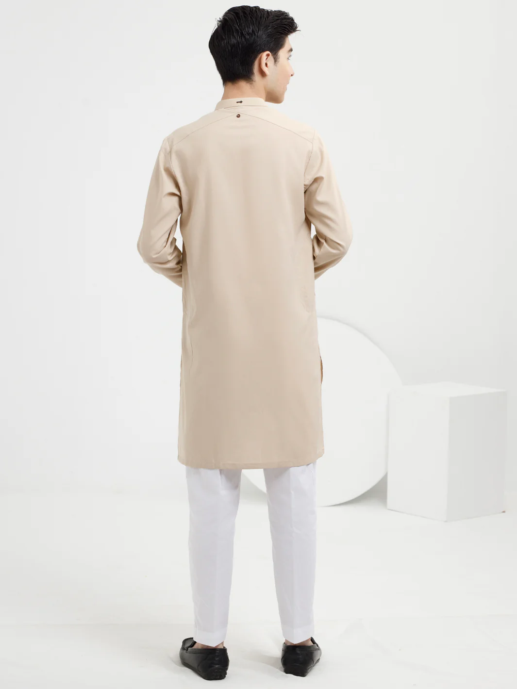 Beige Blended Kurta - ALT-K-048 - Image 3