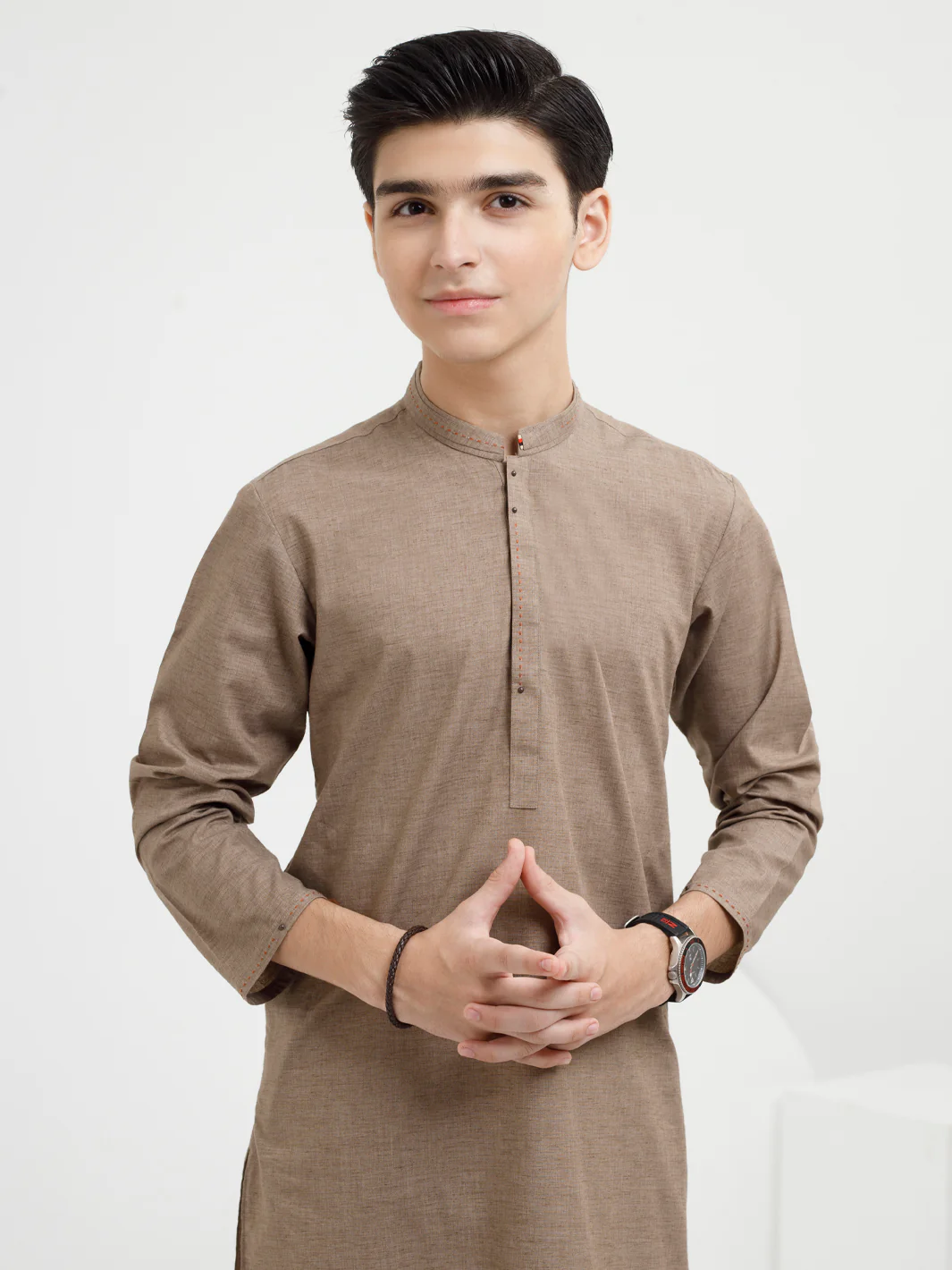 Brown Blended Kurta - ALT-K-052 - Image 2