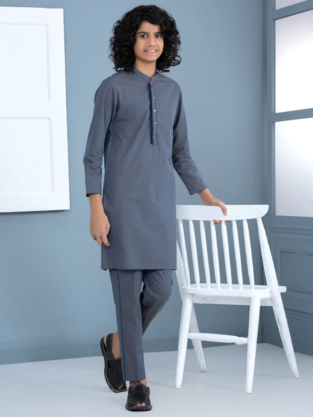 Grey Cotton Kurta Trouser - ALT-KT-024