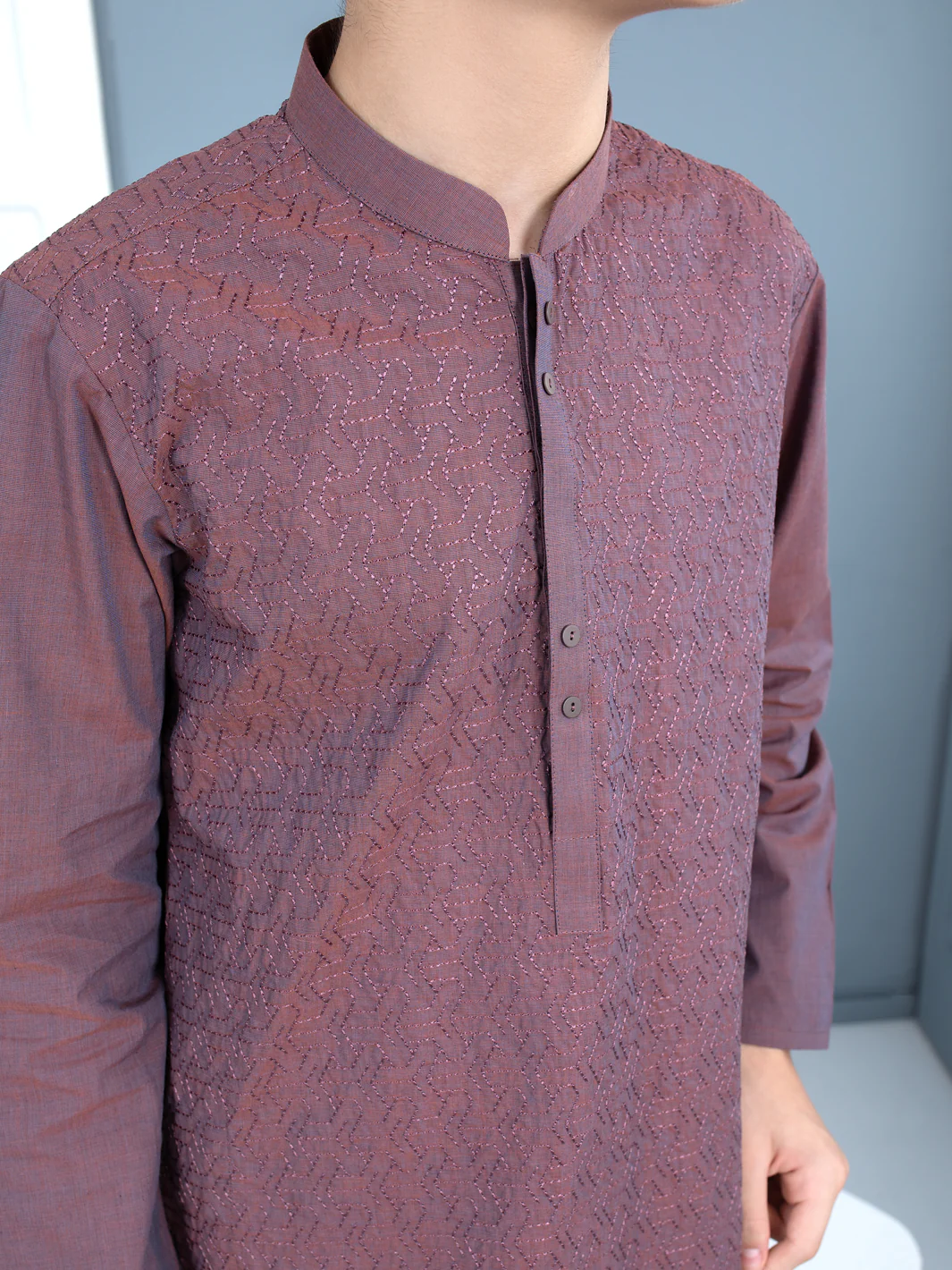 Purple Cotton Kurta Trouser - ALT-KT-027 - Image 2
