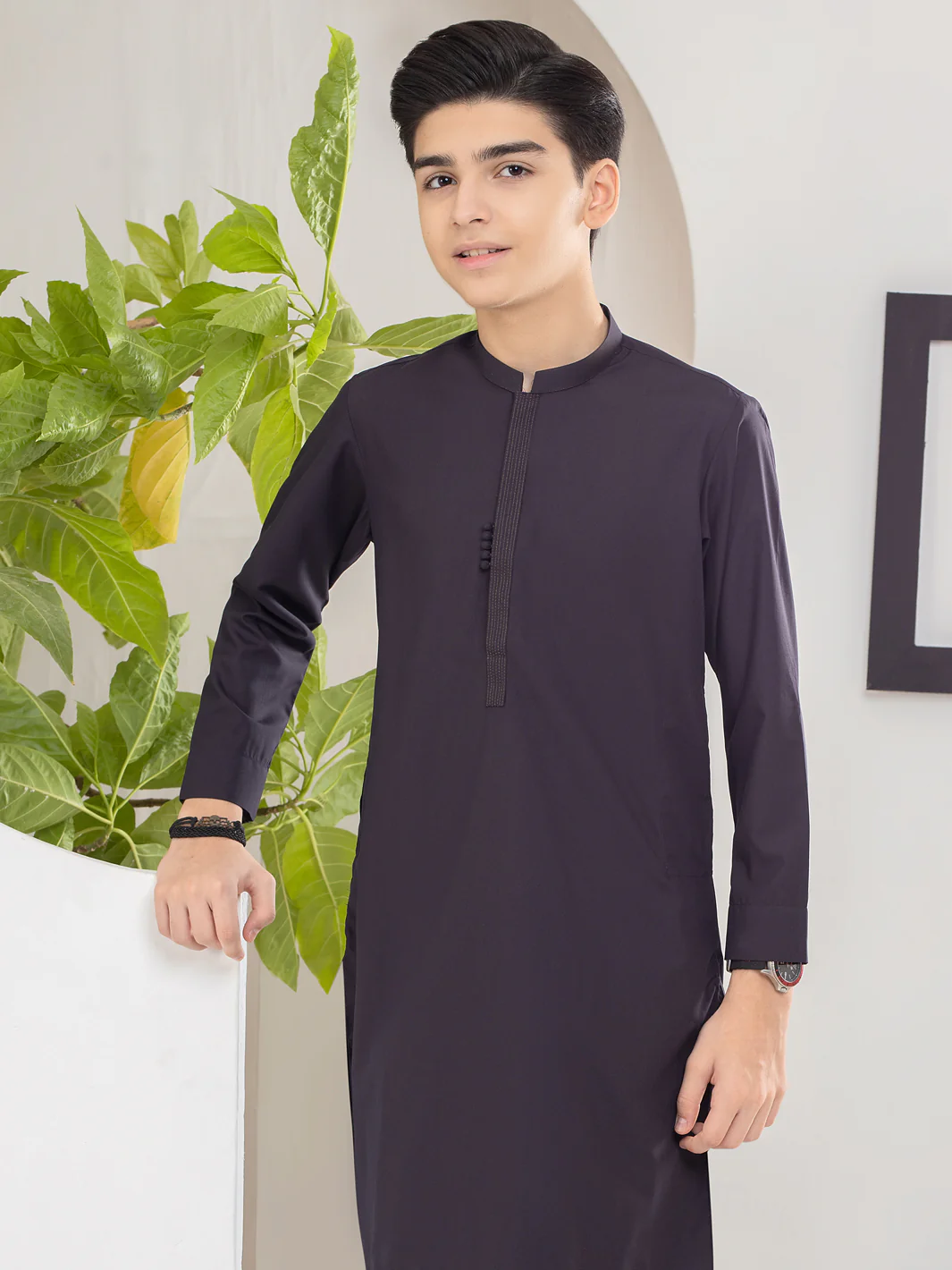 Dark Purple Blended Kurta Trouser - ALT-KT-040 - Image 2