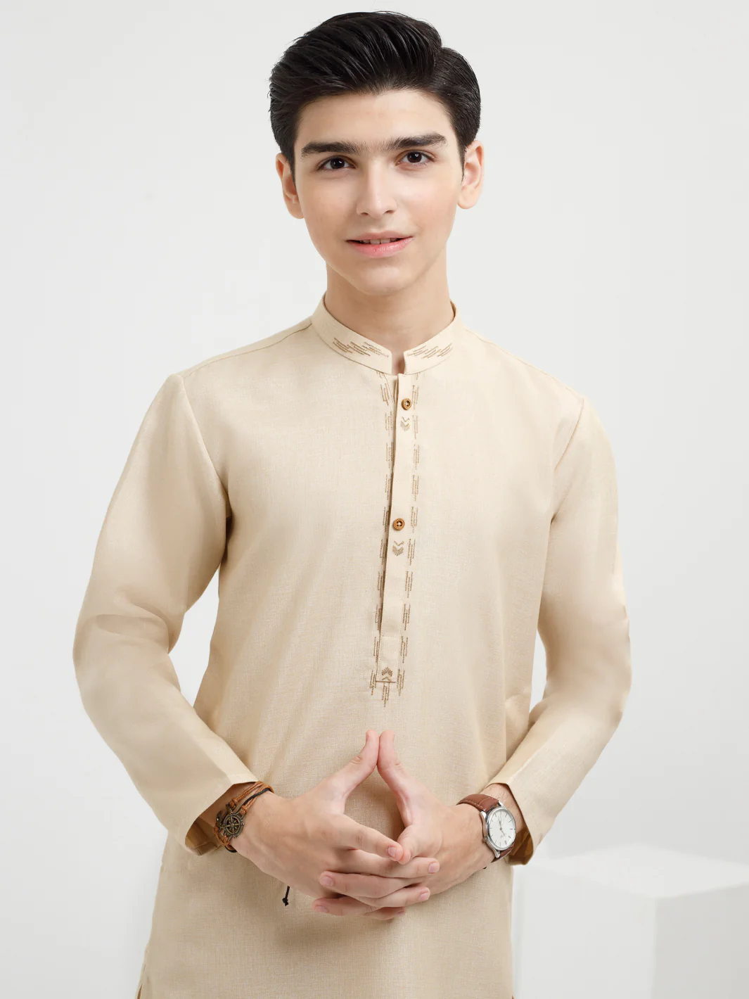Beige Blended Kurta Trouser - ALT-KT-056 - Image 2