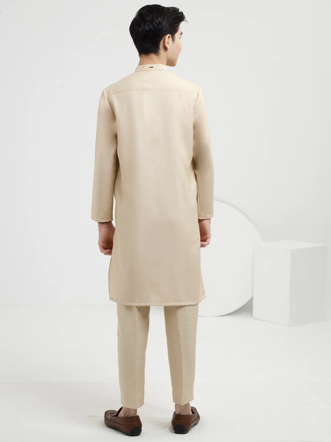 Beige Blended Kurta Trouser - ALT-KT-056 - Image 3
