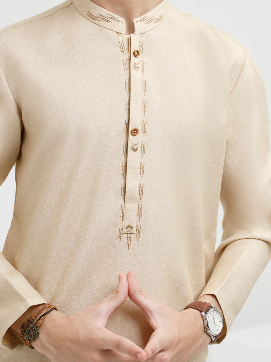 Beige Blended Kurta Trouser - ALT-KT-056 - Image 4