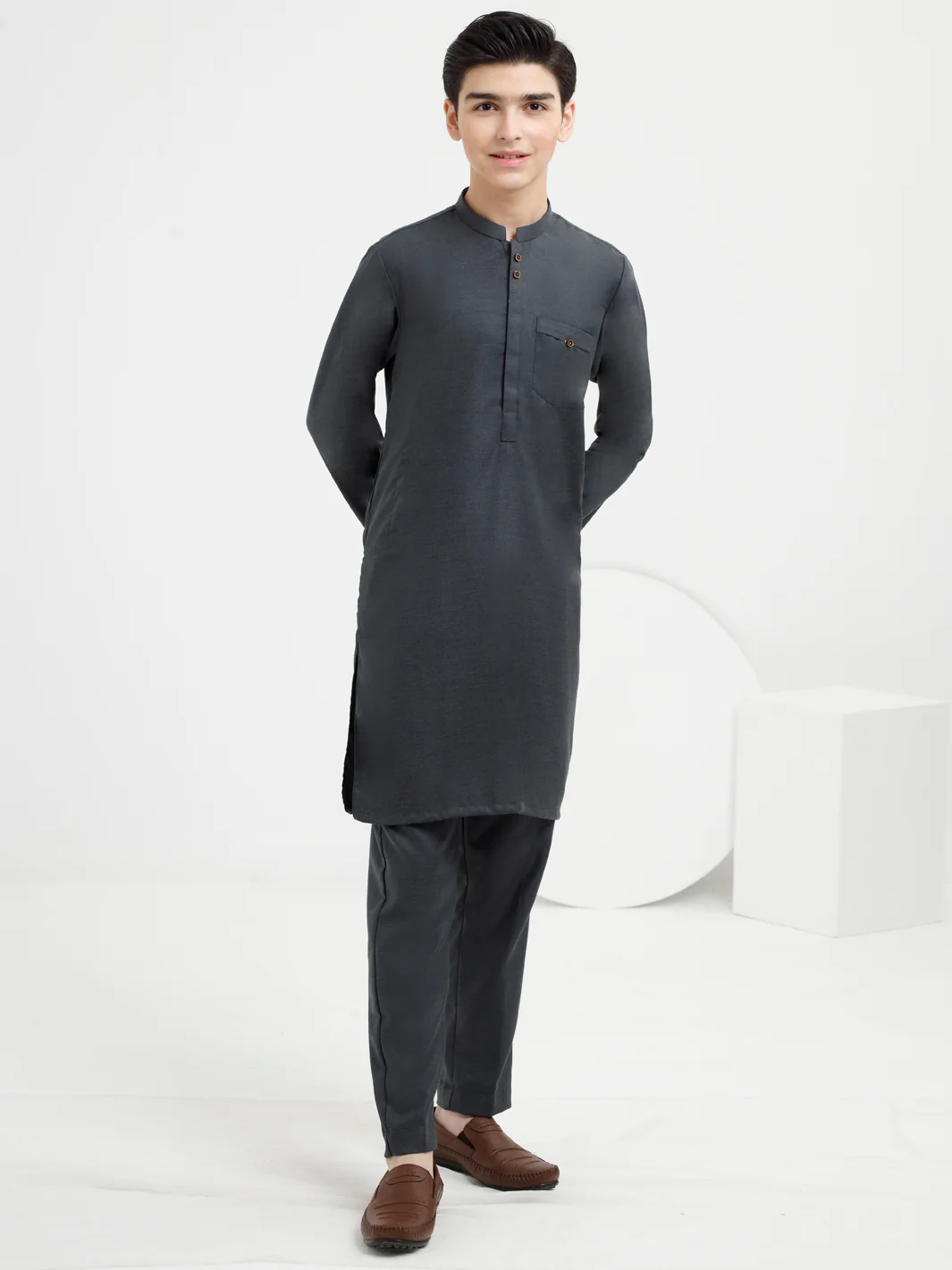 Dark Green Blended Kurta Trouser - ALT-KT-058A