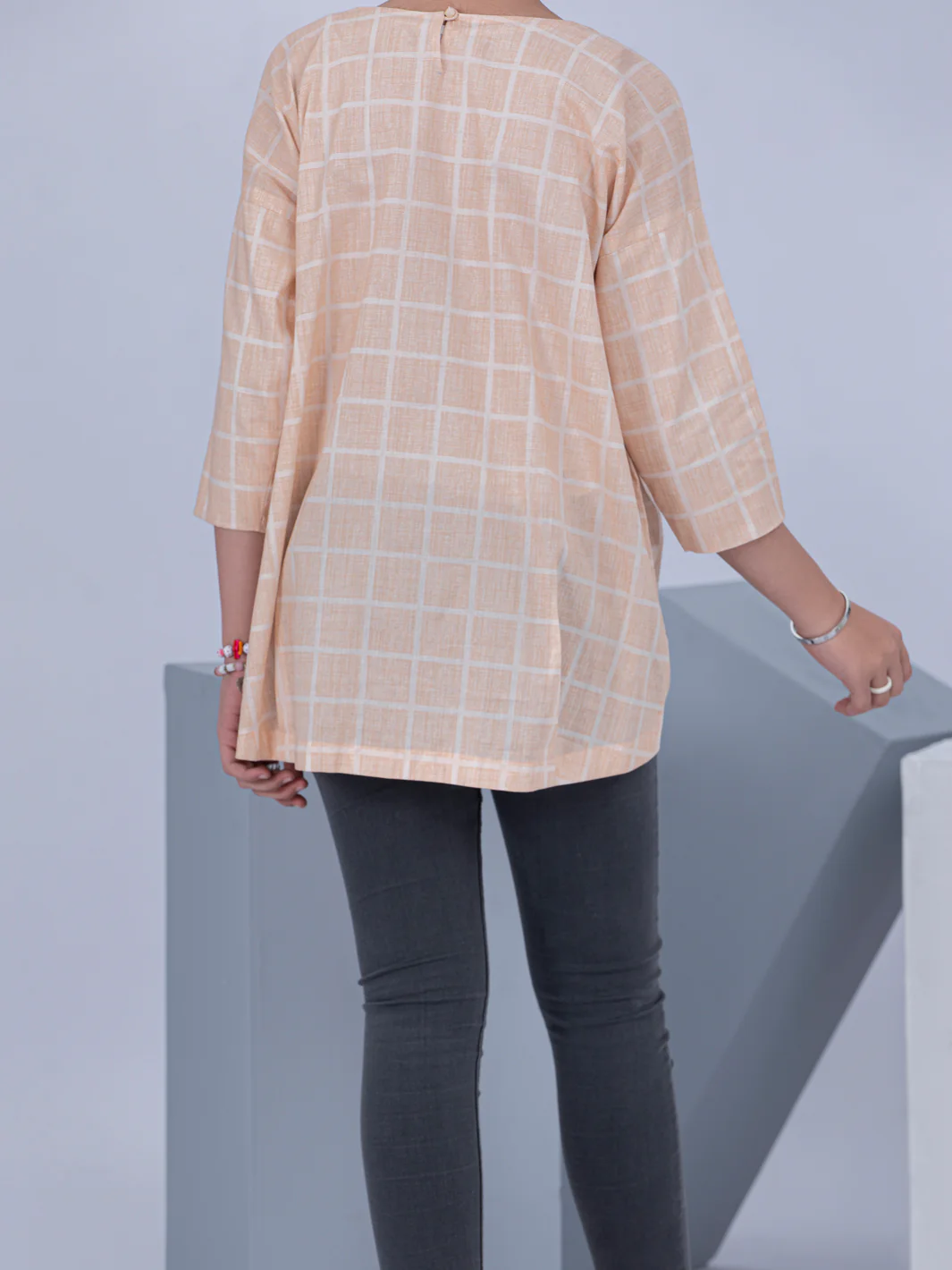 Beige Lawn Kurti - ALT-LK-1042 - Image 4