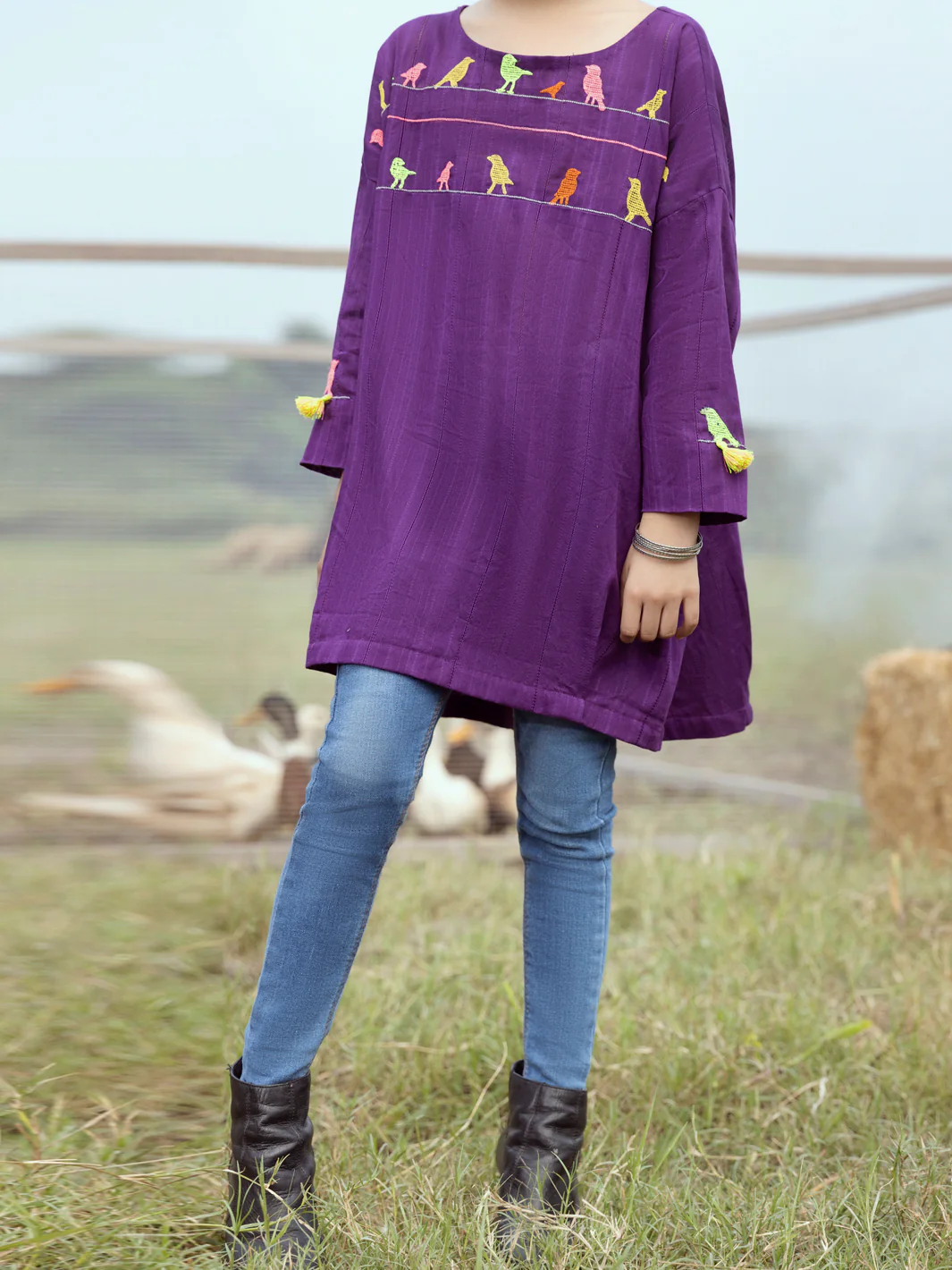 Magneta Yarn Dyed Kurti - ALT-LK-1064