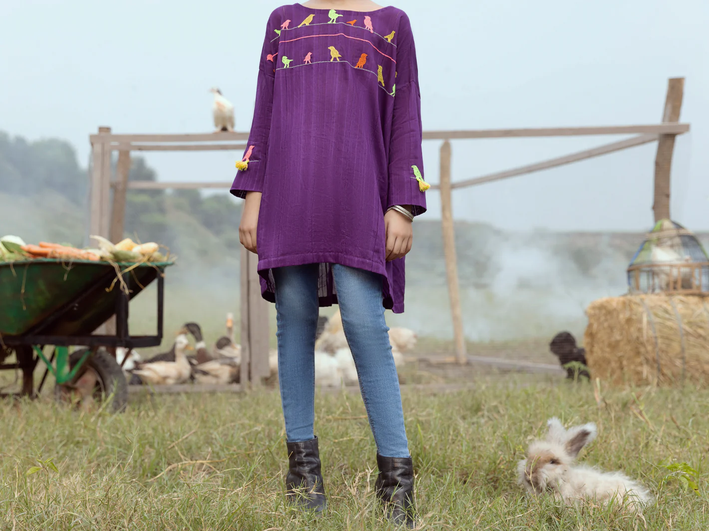 Magneta Yarn Dyed Kurti - ALT-LK-1064 - Image 3