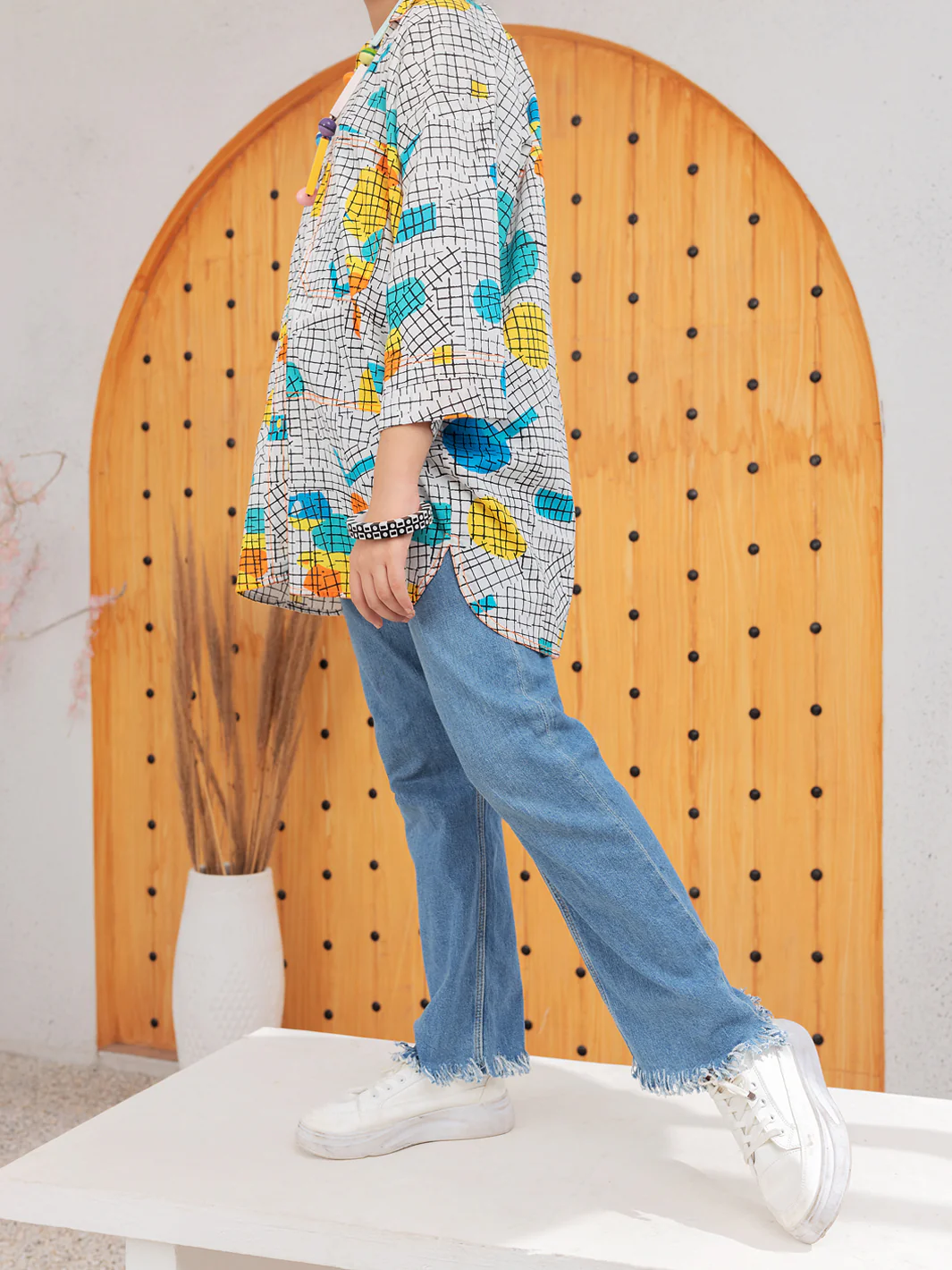 Multicolor Cambric Kurti - ALT-LK-1085 - Image 4
