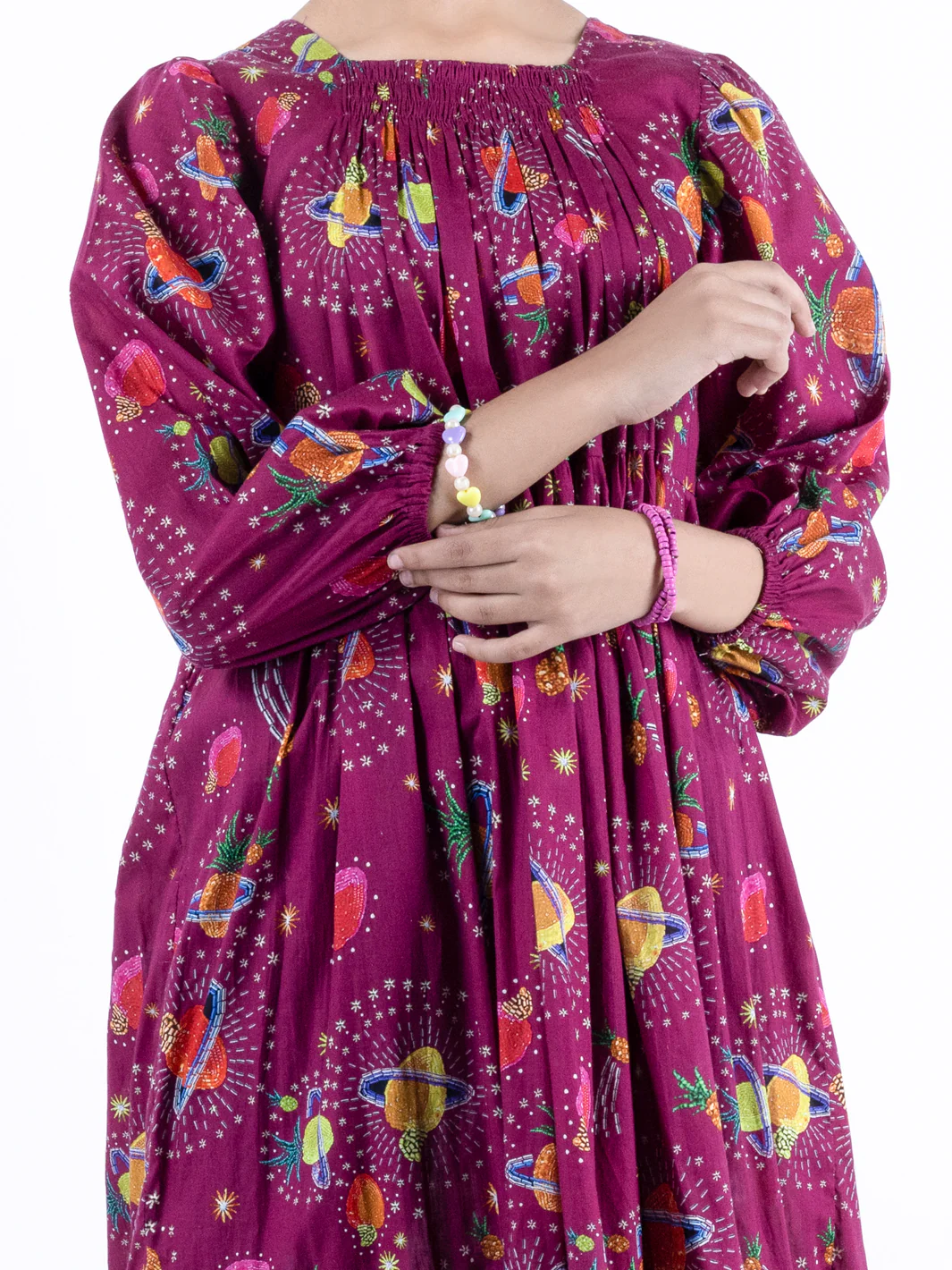 Purple Cambric Kurti - ALT-LK-1095 - Image 3
