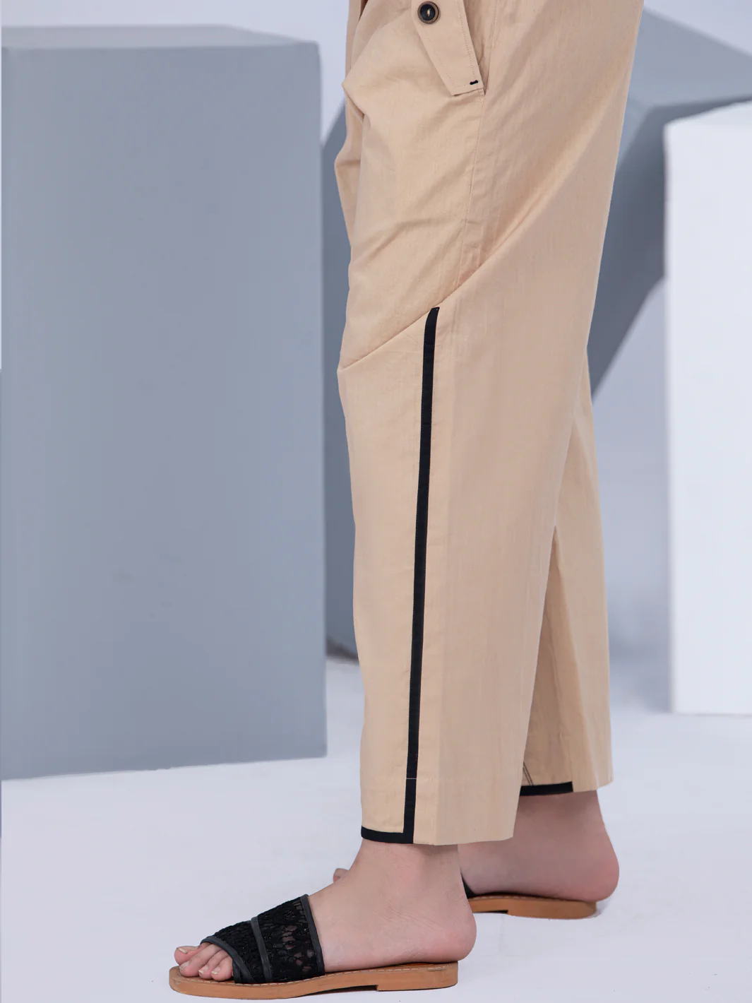 Khaki Cambric Girl Trouser - ALT-T-1020 - Image 2