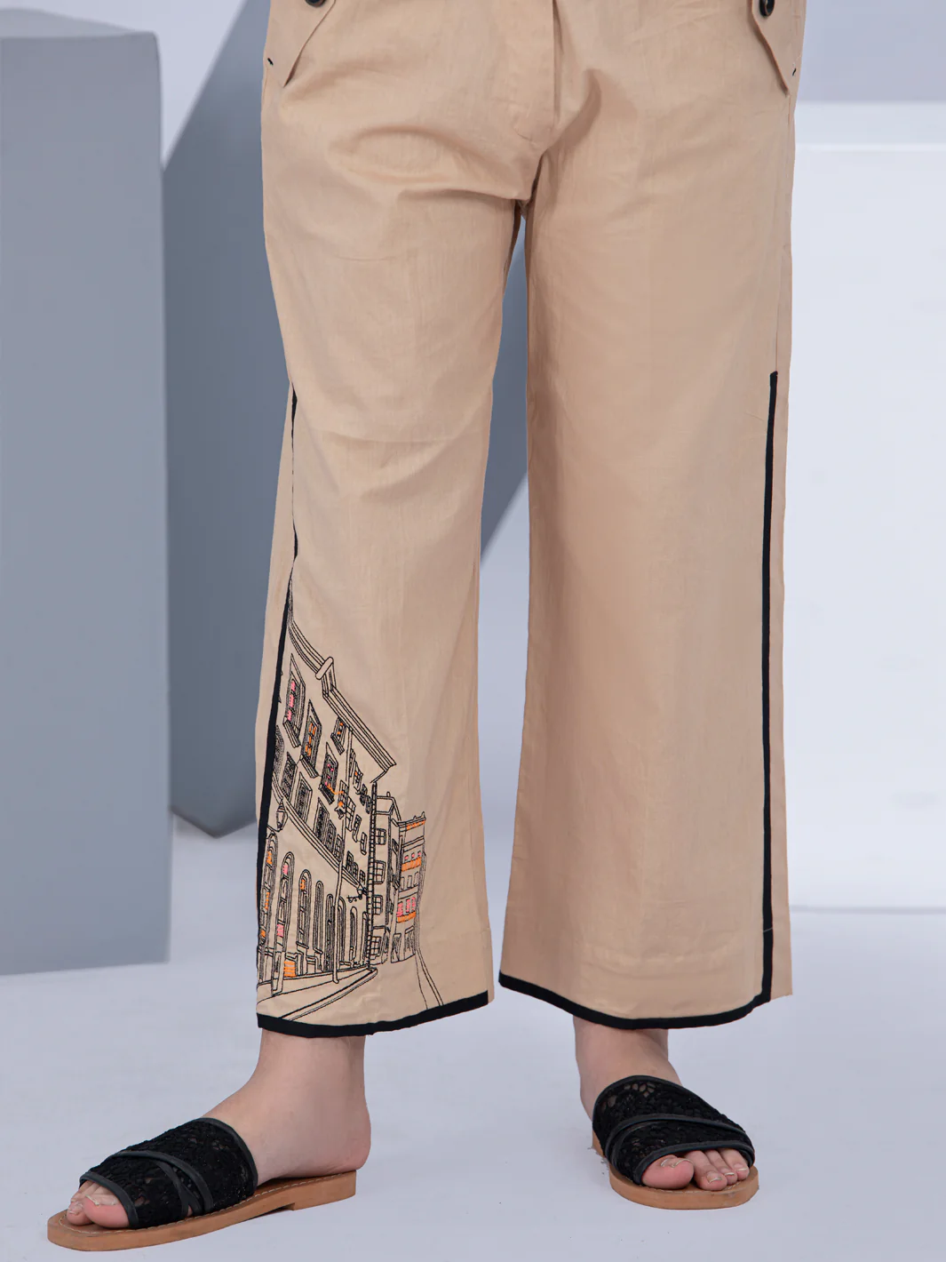 Khaki Cambric Girl Trouser - ALT-T-1020 - Image 3