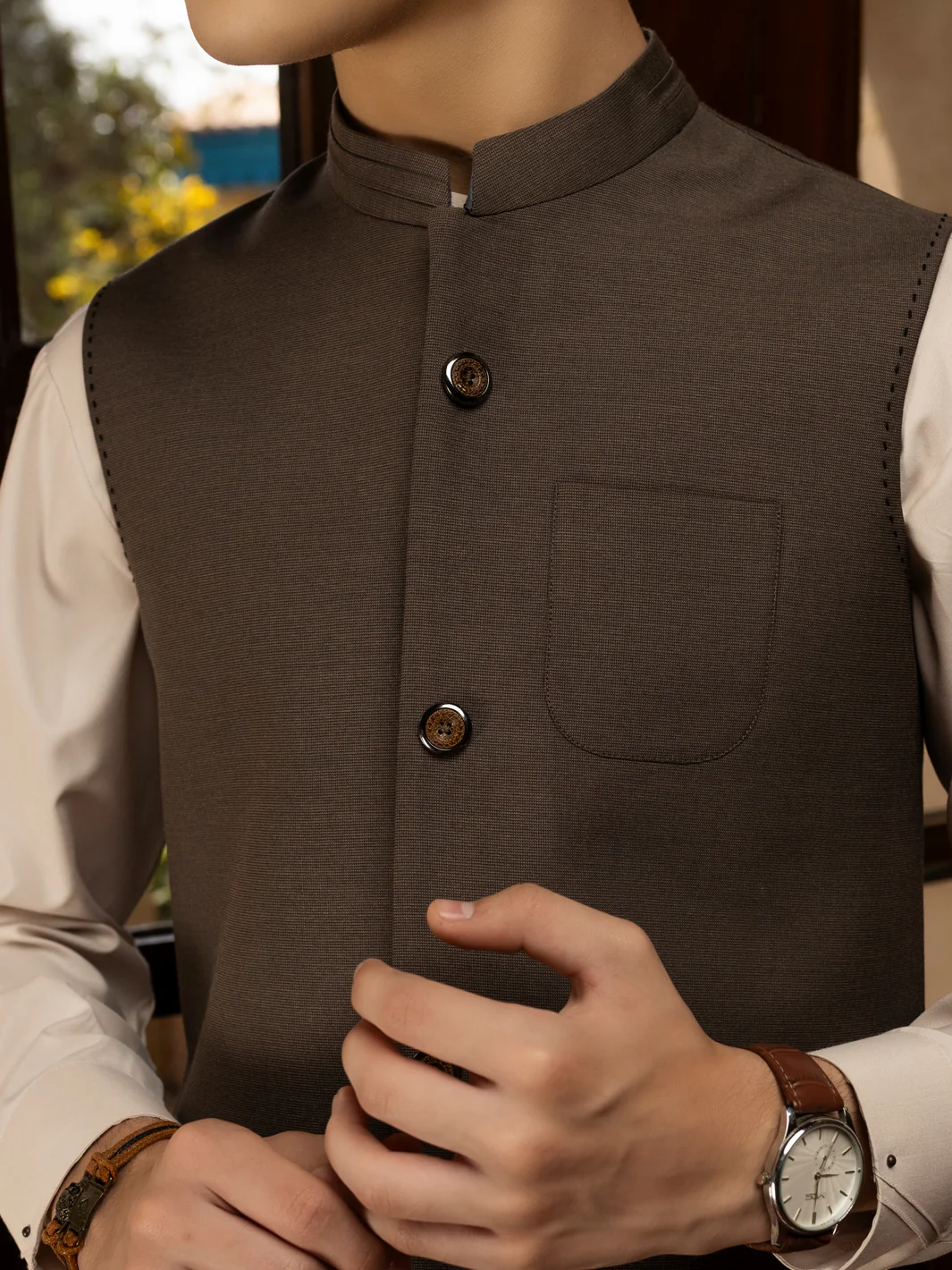 Grey Blended Waistcoat - ALT-WC-017 - Image 3