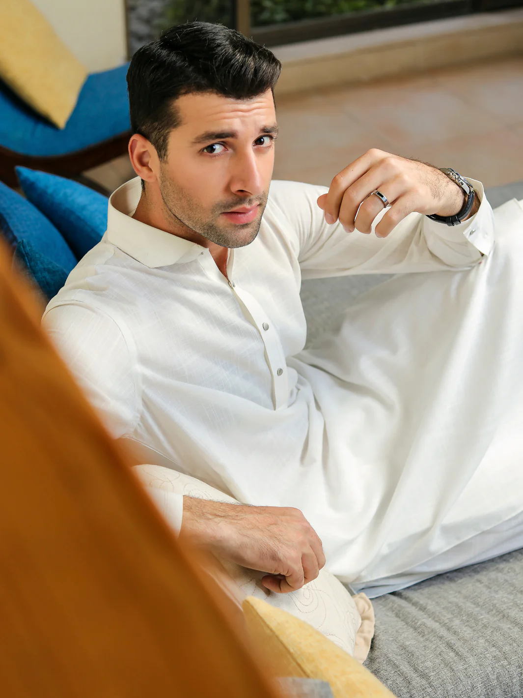White Kameez Shalwar - ALWA-KS-312 - Image 2