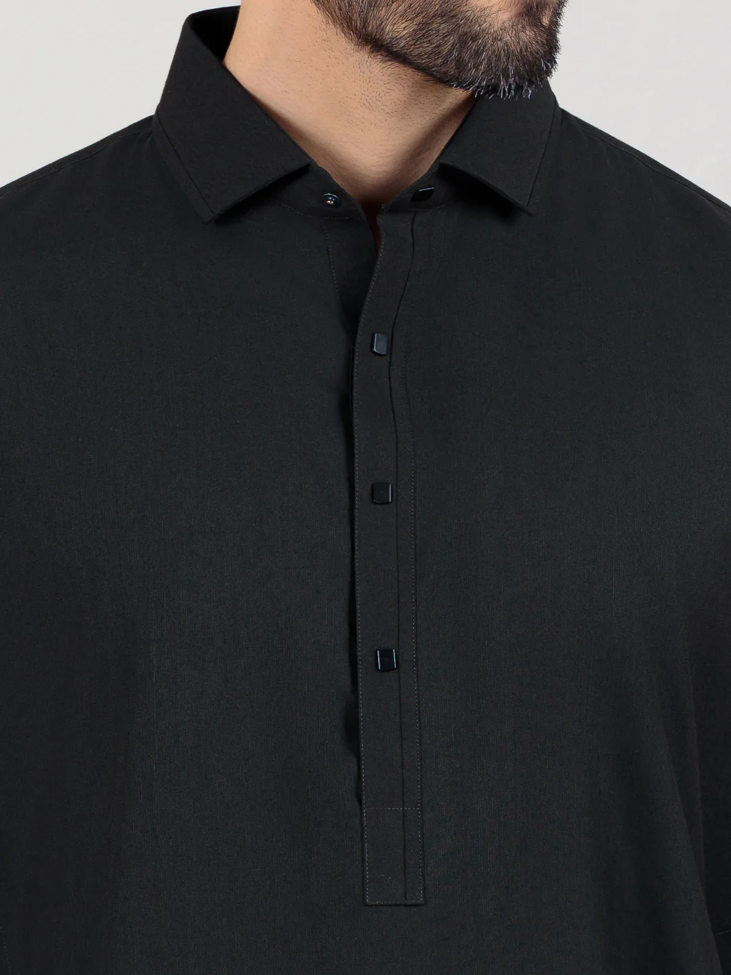 Black Blended Kameez Shalwar - ALWA-KS-325 - Image 5