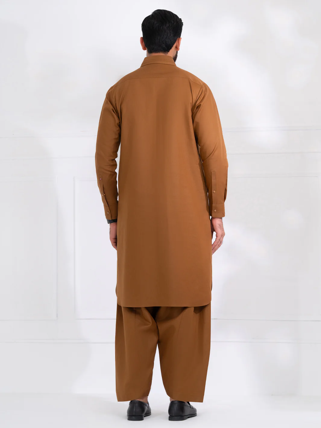 Brown Blended Kameez Shalwar - ALWA-KS-569 - Image 4