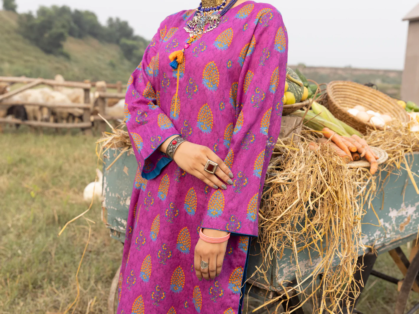 Aubergine Cambric Unstitched 2 Piece - AWP-2PS-523 - Image 4