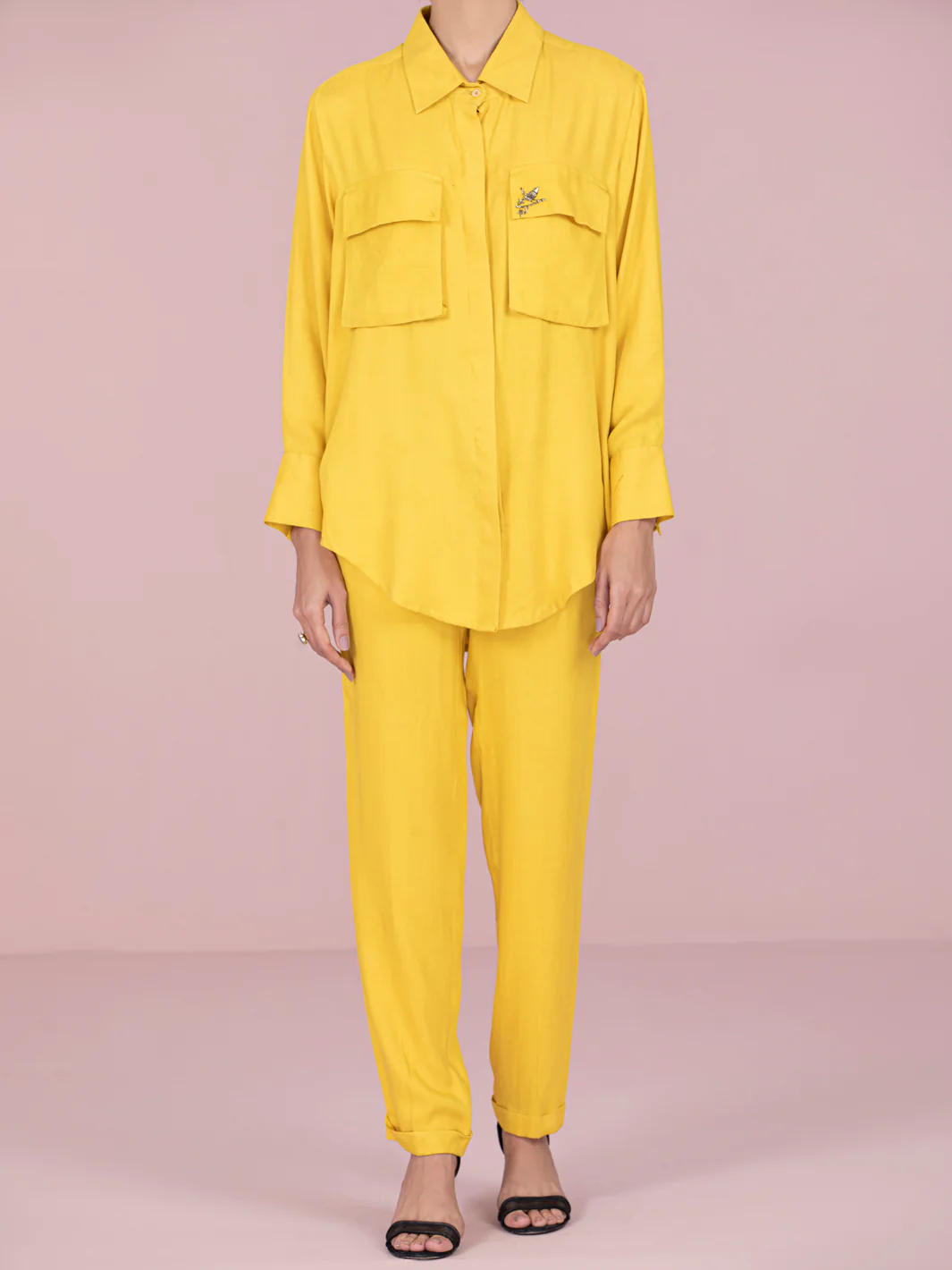 Yellow Rayon 2 Piece  Stitched - AWP-2PS-LKS-463