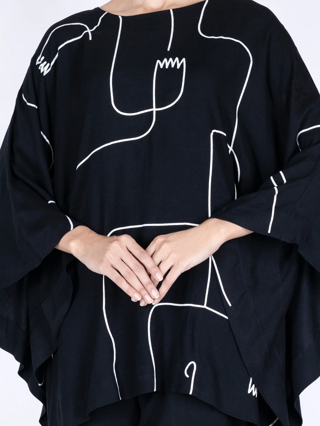 Black Viscose 2 Piece Stitched - AWP-2PS-LKS-464 - Image 2