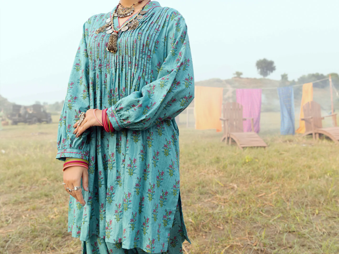 Sea Green Cambric 2 Piece  Stitched - AWP-2PS-LKS-524 - Image 3