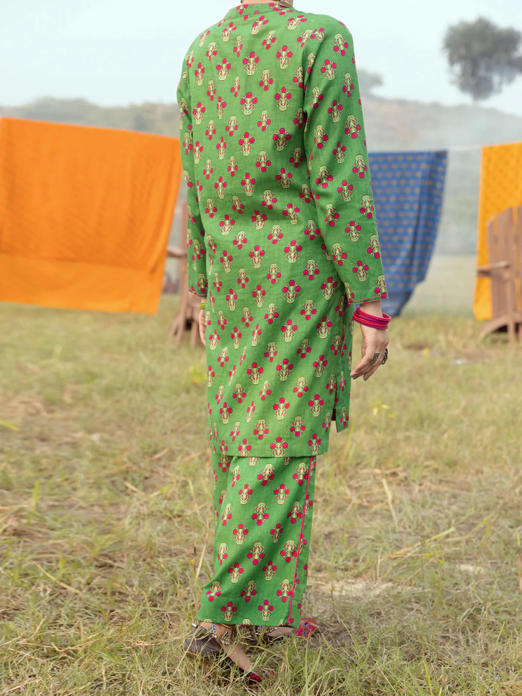 Green Cambric 2 Piece  Stitched - AWP-2PS-LKS-527 - Image 2