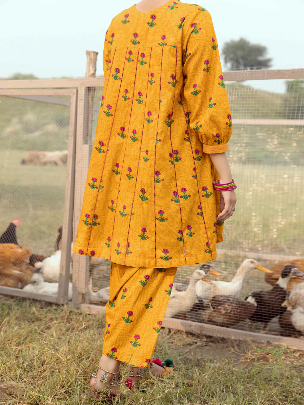 Mustard Cambric 2 Piece Stitched - AWP-2PS-LKS-529 - Image 2