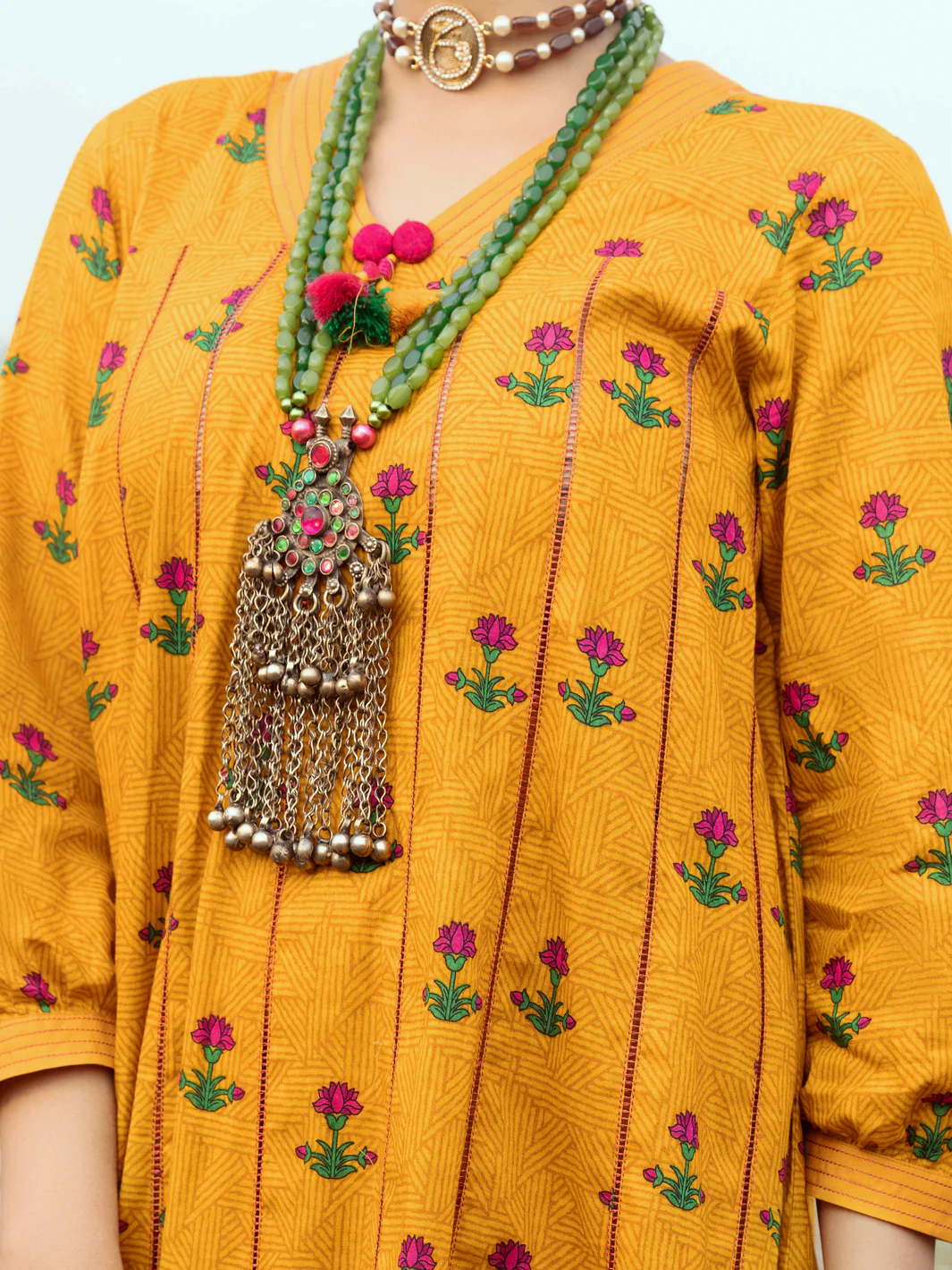 Mustard Cambric 2 Piece Stitched - AWP-2PS-LKS-529 - Image 3