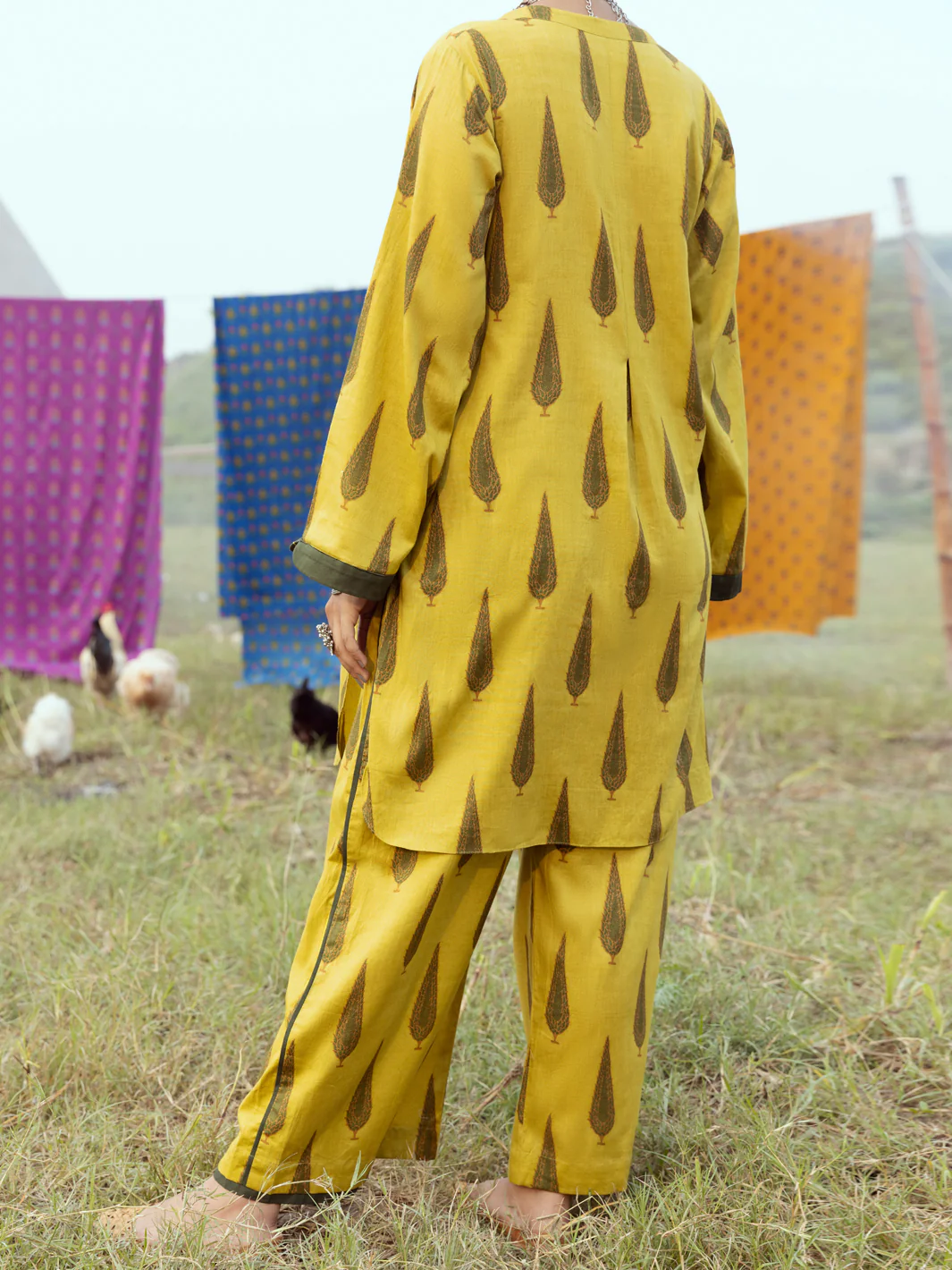 Lime Cambric 2 Piece Stitched - AWP-2PS-LKS-530 - Image 2