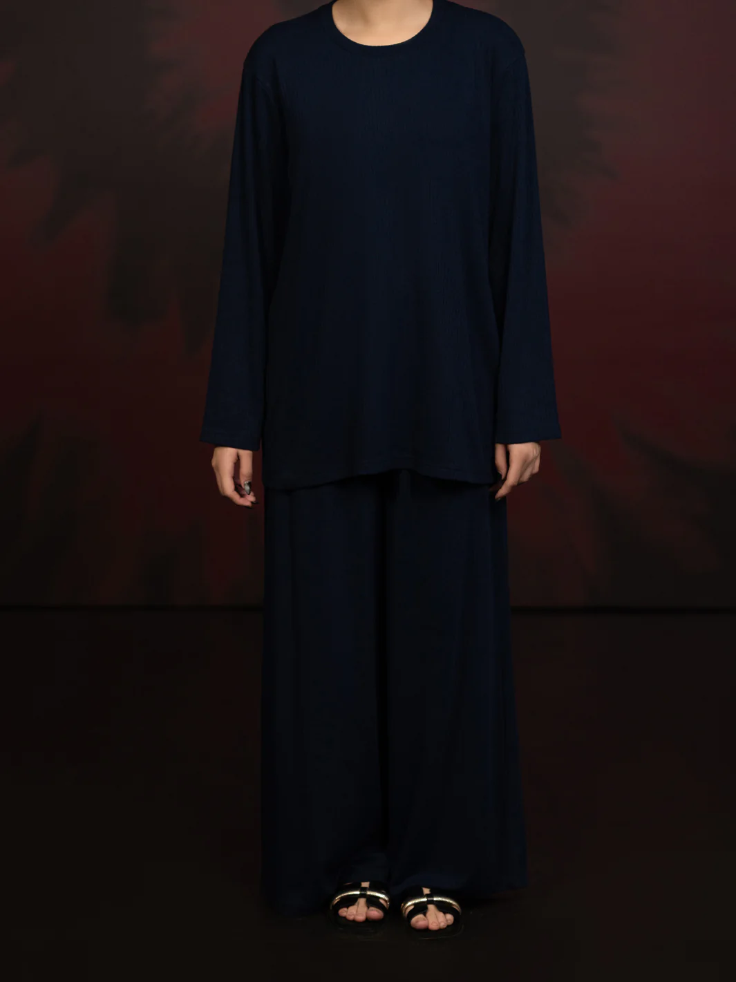 Navy Blue Twill 2Pc Stitched - AWP-2PS-LKS-922B - Image 2