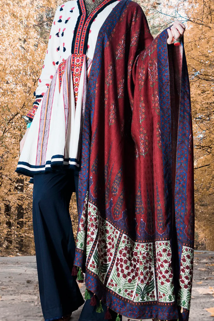 Off White Khaddar 3 Piece Unstitched - AWP-3PS-179-B