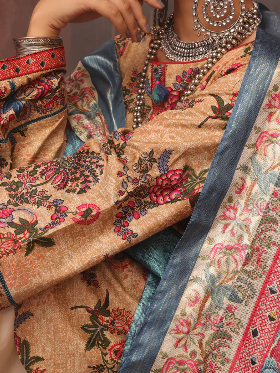 Beige Cambric 3 Piece Stitched - AWP-3PS-403 - Image 3