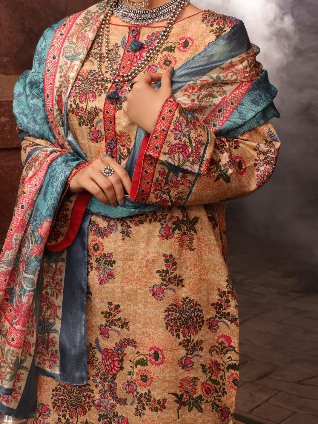 Beige Cambric 3 Piece Stitched - AWP-3PS-403 - Image 4