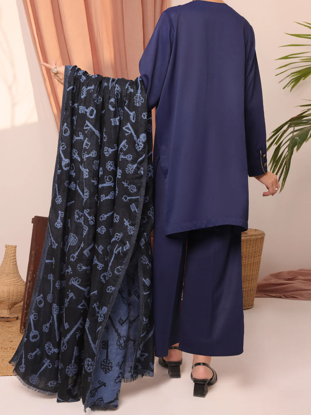 Blue Twill 3 Piece Stitched - AWP-3PS-433 - Image 2