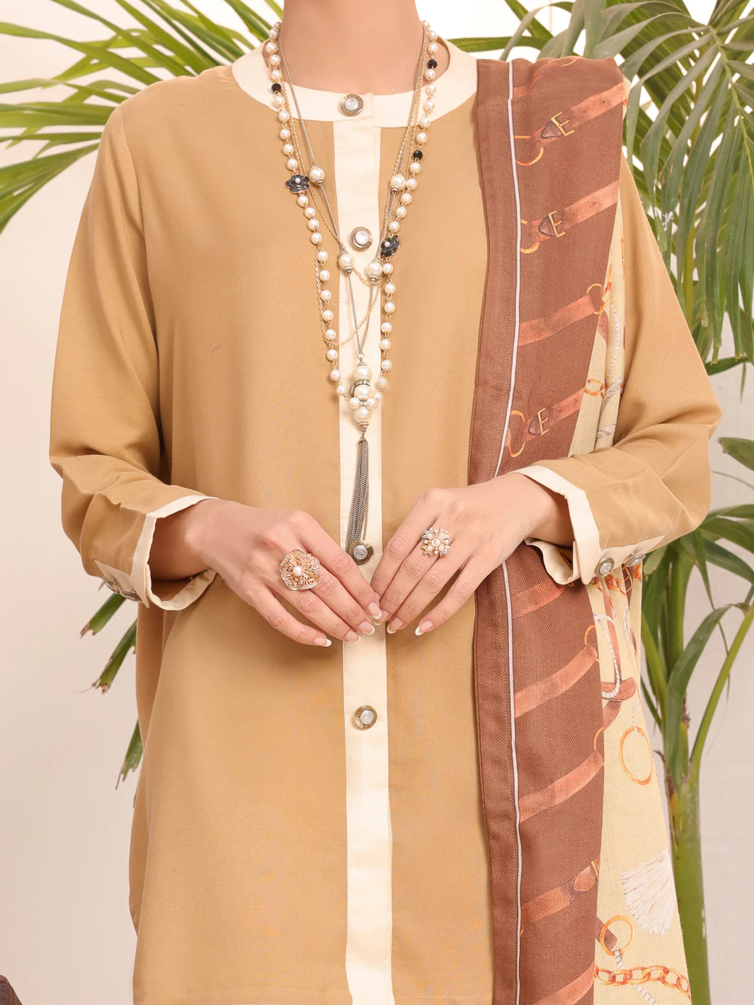 Khaki Twill 3 Piece Stitched - AWP-3PS-436 - Image 4