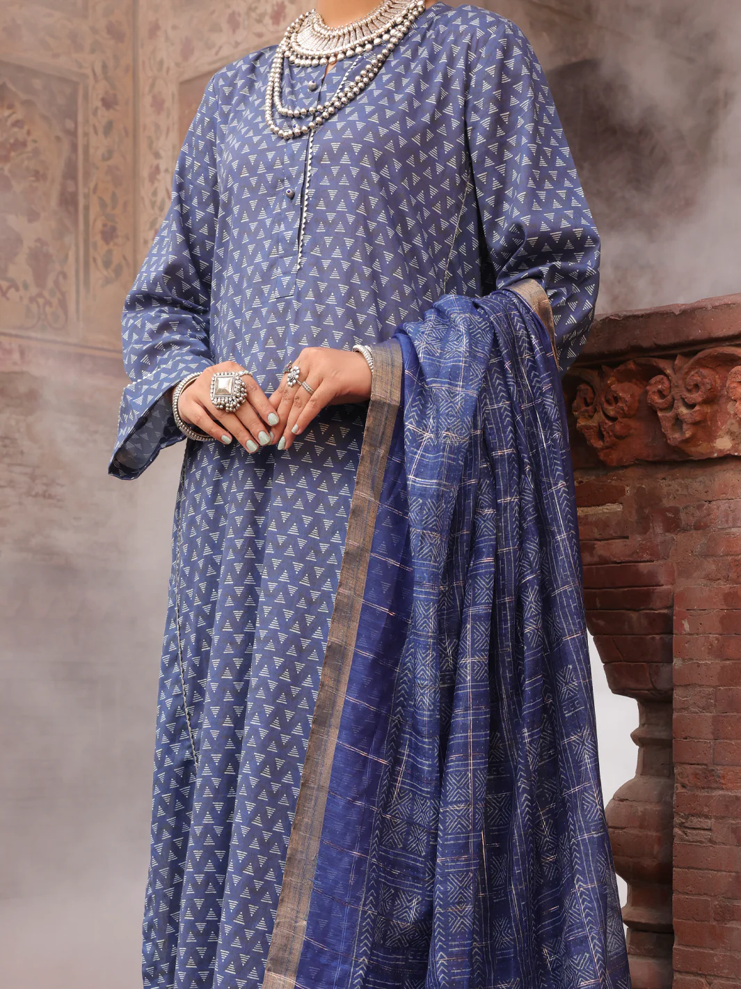 Blue Cambric Stitched 3 Piece - AWP-3PS-499 - Image 4
