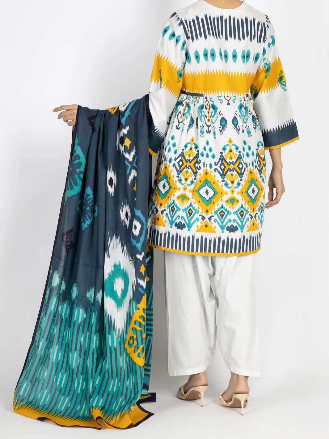 Multicolor Cambric Unstitched 3 Piece - AWP-3PS-506 - Image 2
