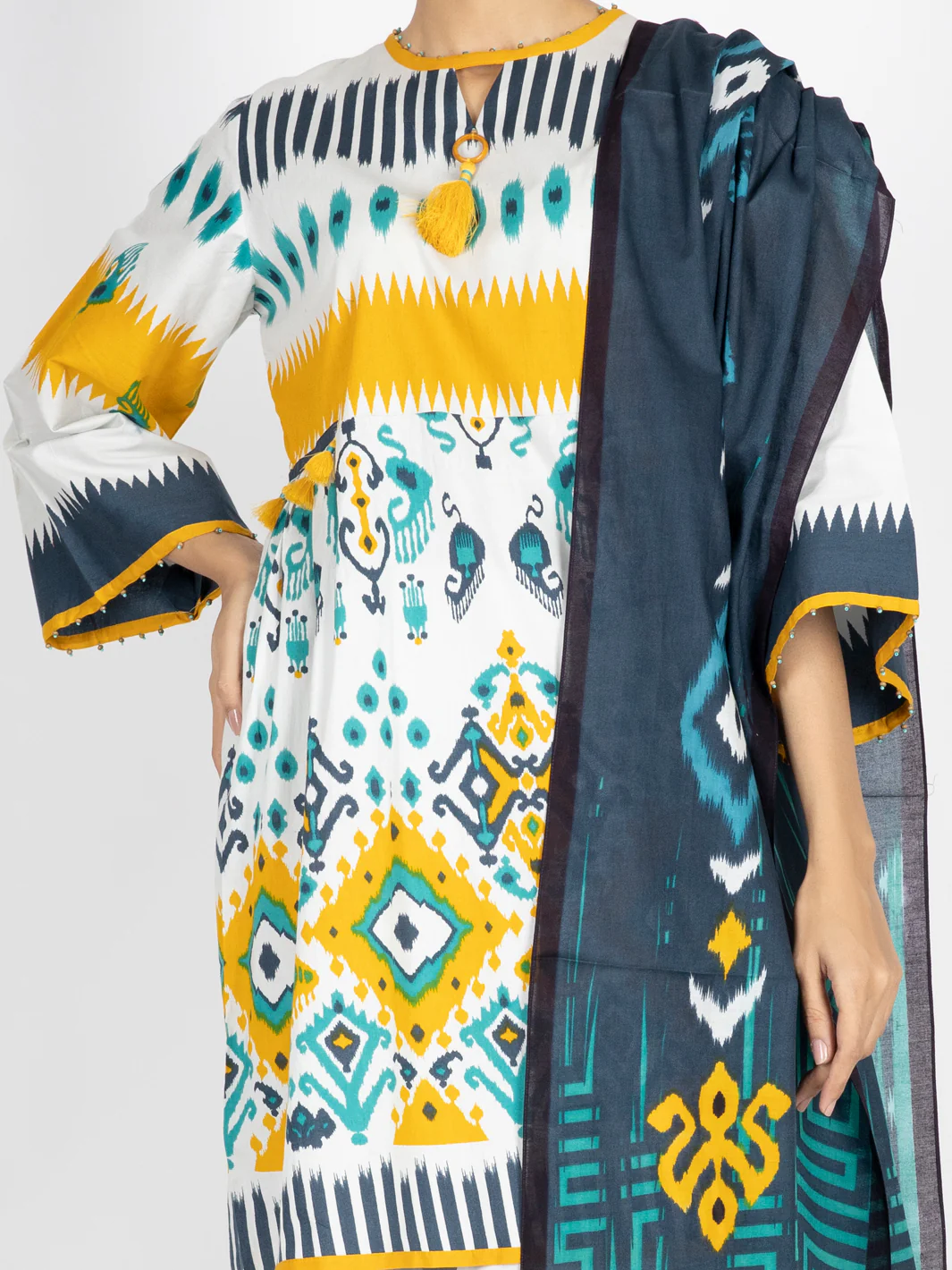 Multicolor Cambric Unstitched 3 Piece - AWP-3PS-506 - Image 4