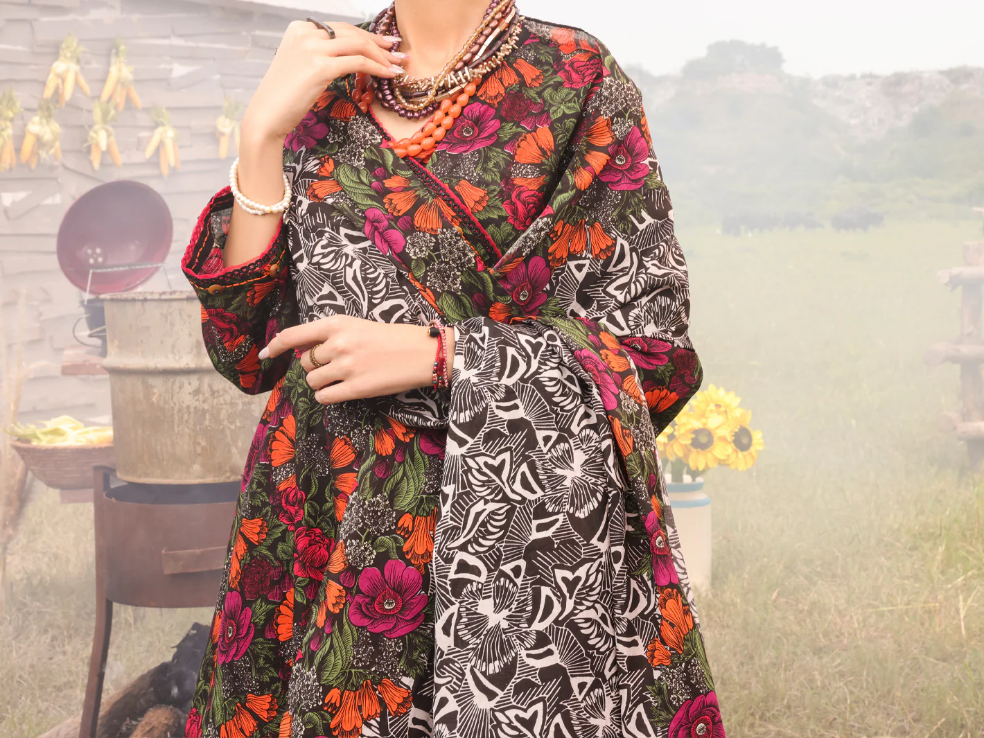Multicolor Khaddar Unstitched 3 Piece - AWP-3PS-513 - Image 5