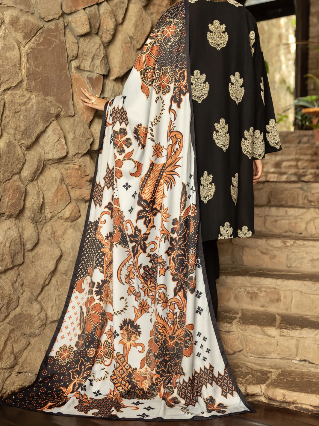 Black Yarn-Dyed 3 Piece Stitched - AWP-3PS-540 - Image 2