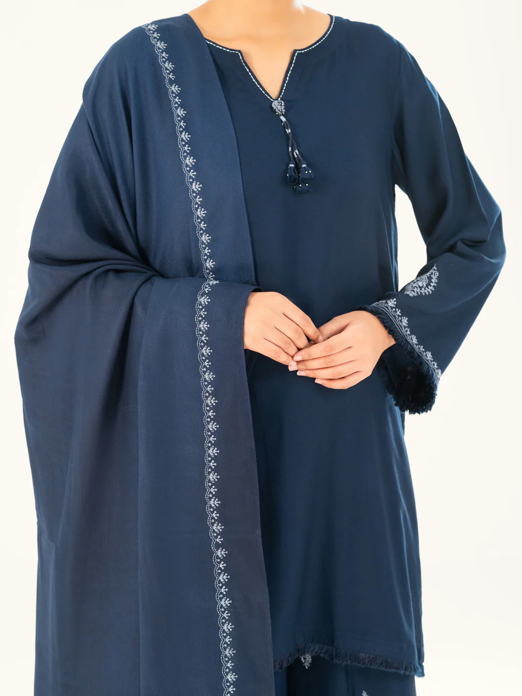 Blue Viscose Karandi Dyed 3Pc Stitched - AWP-3PS-762 - Image 8
