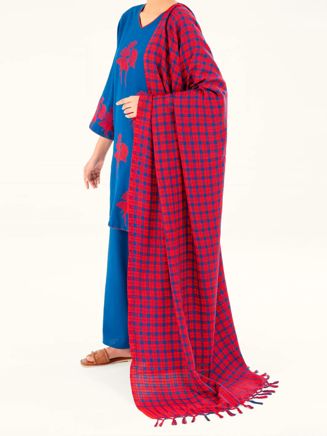 Blue Light Khaddar 3Pc Stitched - AWP-3PS-773 - Image 6