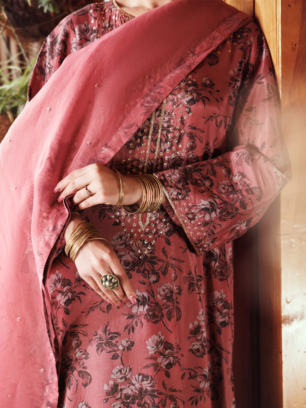 Tea Pink Viscose 3Pc Stitched - AWP-3PS-780 - Image 2