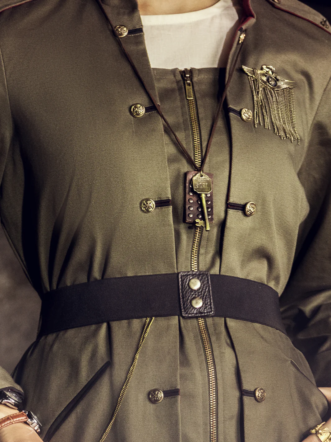 Army Green Twill Cotton Jacket - AWP-JT-384 - Image 2